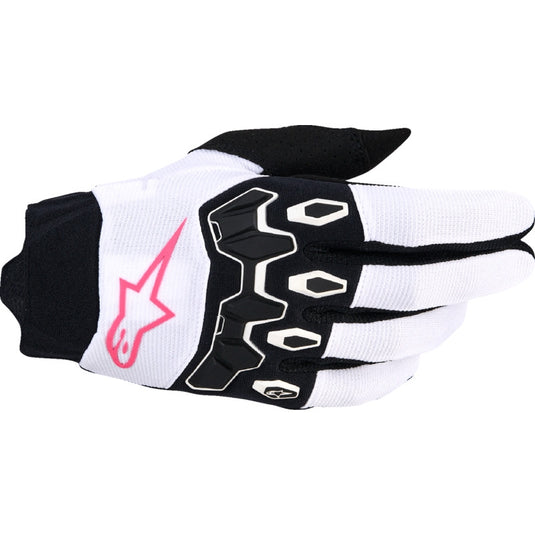Alpinestars Stella Full Bore V2 Womens Gloves (Large, White/Fluo Pink/Black)