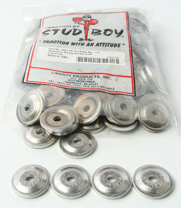 Stud Boy 2554-P6 Power Plate Round Backers - 144 Pack