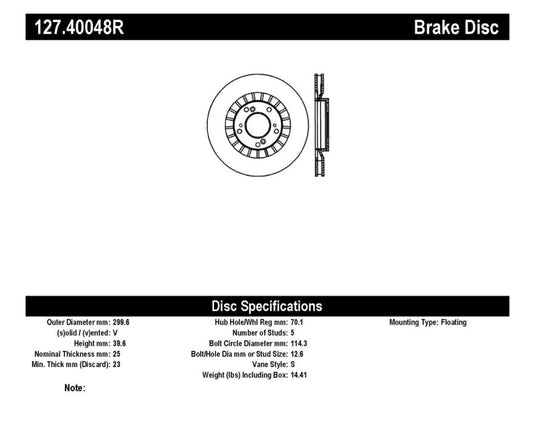 Stoptech 127.40048R ST Slot & Drill Brake Rotors