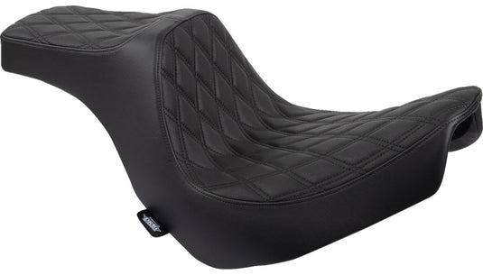 Drag Specialties 0802-1491 Predator III Seat - Double Diamond - Black with Black Stitching