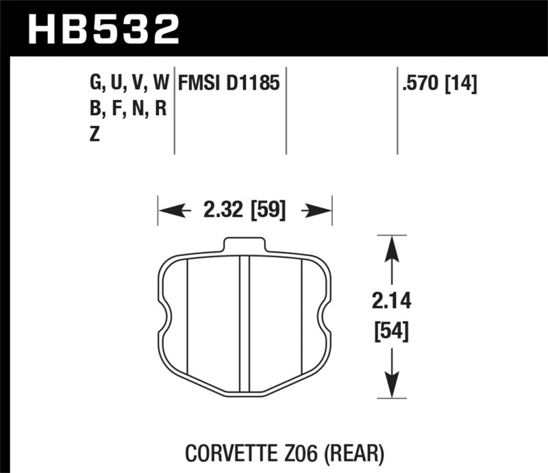 Load image into Gallery viewer, Hawk Performance HB532G.570 HAWK DTC-60 Brake Pad Sets
