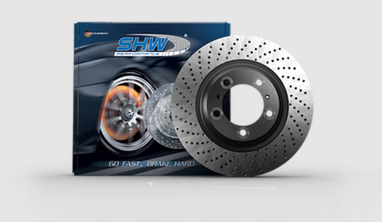 Shw Performance PRR31424 SHW Drilled Monobloc Rotors