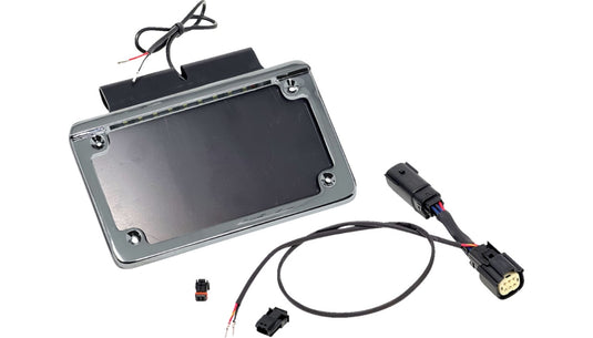 Namz NIBTH-C03 Illuminated Saddlebag License Plate Frame - Chrome Frame