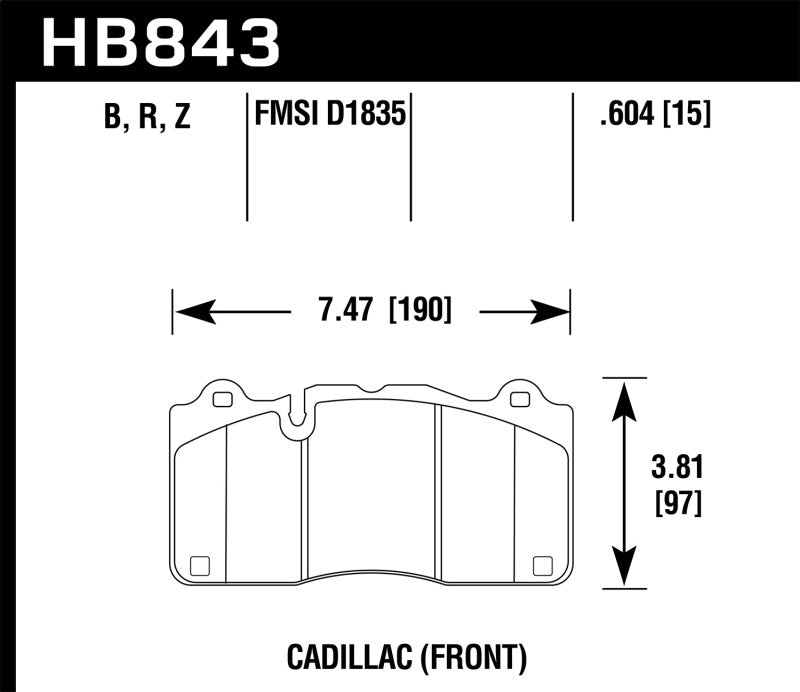 Load image into Gallery viewer, Hawk Performance HB843G.604 HAWK DTC-60 Brake Pad Sets

