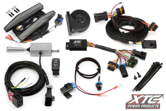 Xtc Power Products ATS-L-POL-RC3-DRL Auto Turn Signal Kit - with Billet Lever and Front DRL Lights Pol