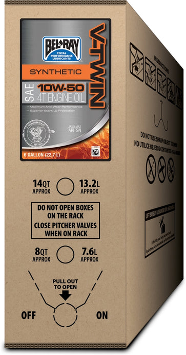 Bel-Ray 301390150033 V-Twin Synthetic Engine Oil - 10W50 - 6 Gal