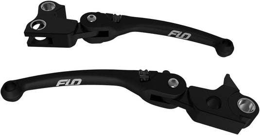 Flo Motorsports HD-809BLK MX Style Adjustable Levers - Black