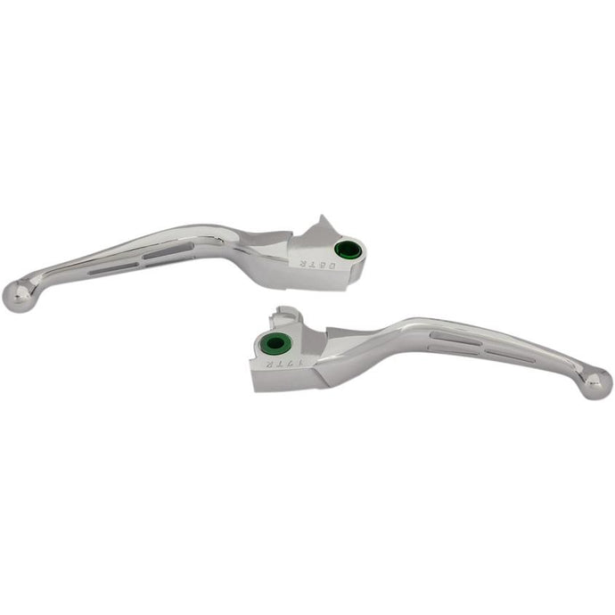 Drag Specialties 0610-1980 Slotted Wide Blade Lever Set - Chrome