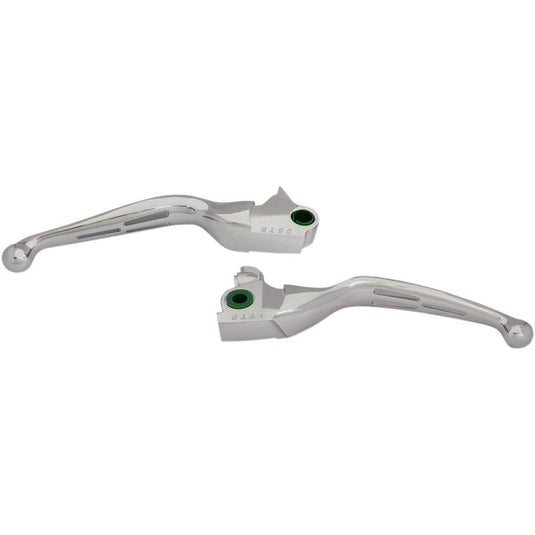 Drag Specialties 0610-1980 Slotted Wide Blade Lever Set - Chrome