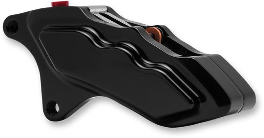 Hawg Halters Inc LHSAB6018 Direct Bolt-On 6 Piston Front Left Brake Caliper - Black Anodized