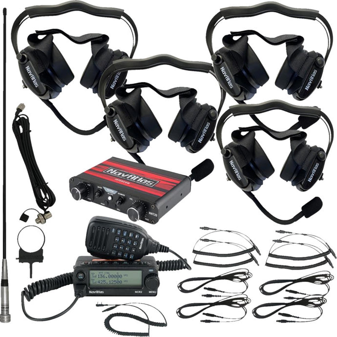 Navatlas NI2RBHBK4 Wide Kit with Behind the Head Headset - Four Premium Headsets - Black