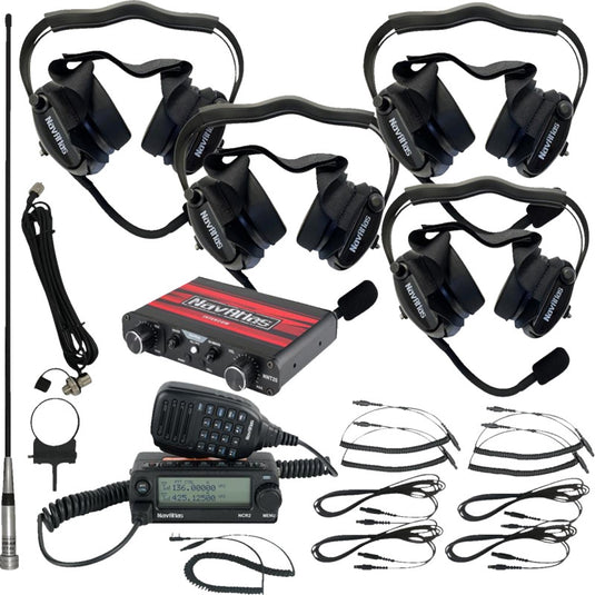 Navatlas NI2RBHBK4 Wide Kit with Behind the Head Headset - Four Premium Headsets - Black