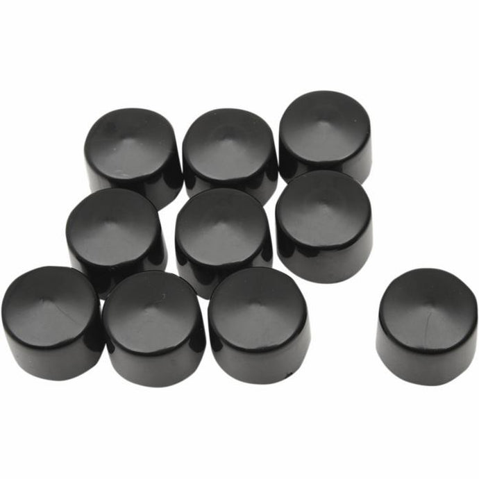 Drag Specialties 2402-0161 Individual Black Bolt Cover - 3 /8in. hex bolt/ nut (deep 9/16in. wrench size; .620in. deep)
