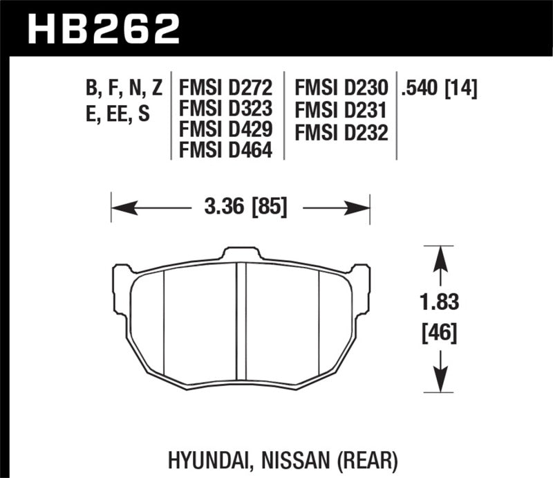 Load image into Gallery viewer, Hawk Performance HB262F.540 HAWK HPS Brake Pad Sets
