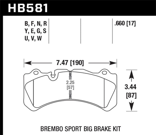 Hawk Performance HB581F.660 HAWK HPS Brake Pad Sets