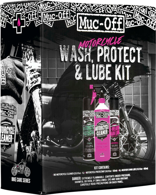 Muc-Off 20095US Motorcycle Wash, Protect, & Lube Kit