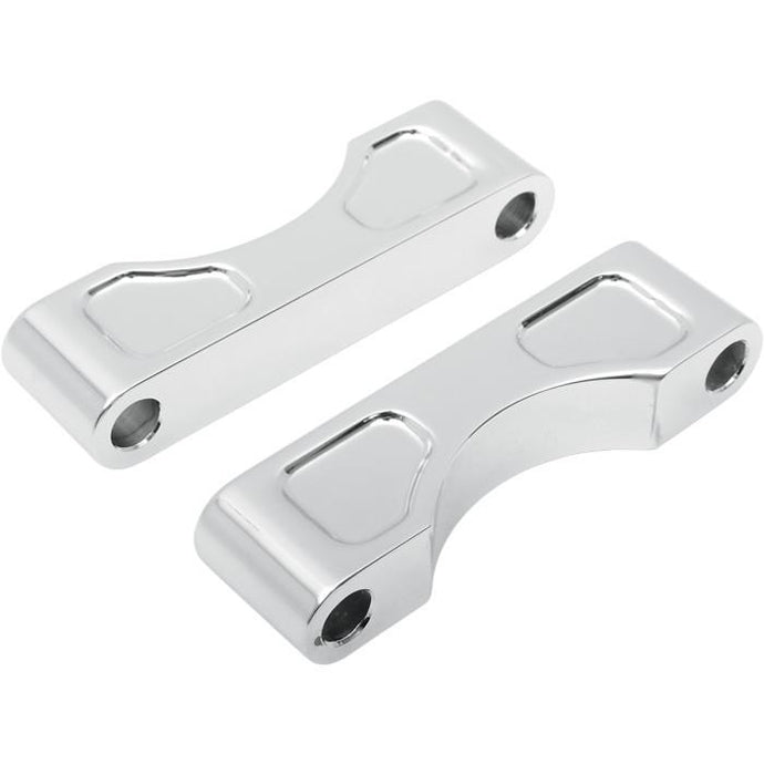 Klock Werks KWFS-01-0103-C Tire Hugger Front Fender Mounting Blocks for 16in./17in./18in. Tire - Chrome Finish