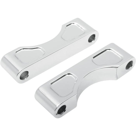 Klock Werks KWFS-01-0103-C Tire Hugger Front Fender Mounting Blocks for 16in./17in./18in. Tire - Chrome Finish
