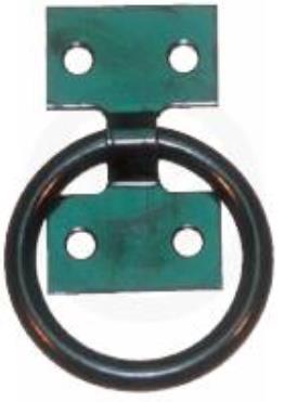 Erickson 09113 4 Bolt Surface Mount Tie Down Ring - Black