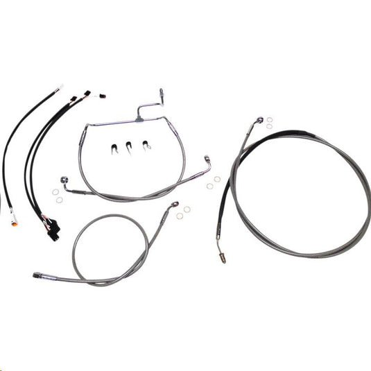 Magnum 589831 Stainless Steel Handlebar Installation Kit with Chrome Fittings for 12-14in. Ape