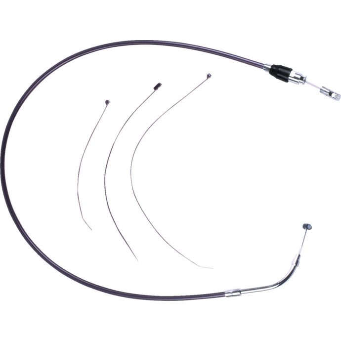 Drag Specialties 0652-3212 Quick Connect Braided Upper Clutch Cable - 46in. - Black/Black