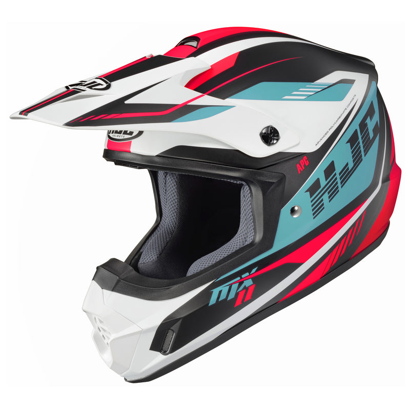 HJC CS-MX 2 Drift Helmet Semi-Flat Blue/Red (MC-21SF) White