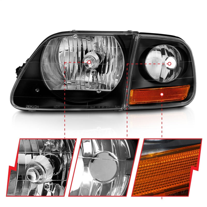 Load image into Gallery viewer, Anzo 111460 ANZ Crystal Headlights
