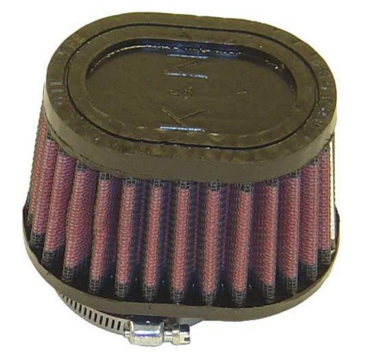 K&N Engineering RU-1820 Universal Oval Tapered Air Filter - Rubber End Cap