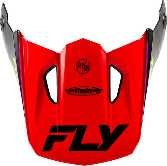 Fly Racing Visor for Kinetic Rally Helmet - Red/Black/White - Md - Lg