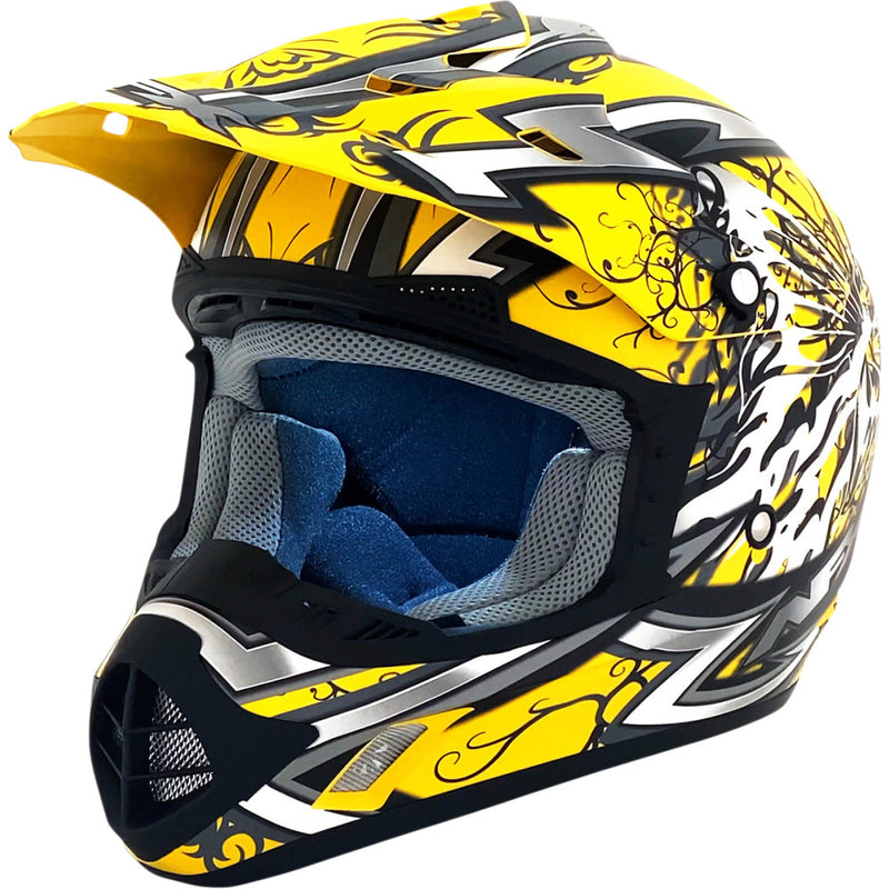 AFX FX-17 Butterfly Helmet Matte Yellow Yellow