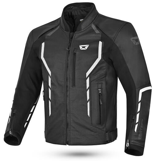 Cortech Chicane 2.0 Jacket (Medium, Black/White)