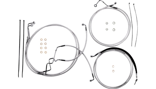 Magnum 387928 Sterling Chromite II Designer Handlebar Installation Kit - 8in.