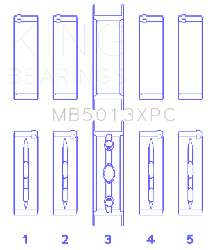 Load image into Gallery viewer, King Engine Bearings MB5013XPC KING Performance Main Bearings
