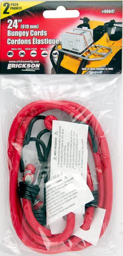 Erickson 06647 Standard Bungee Cords - 24in.