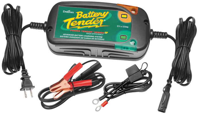 Battery Tender 022-0186G-DL-WH High Efficiency Power Tender Plus Charger - 5 amp