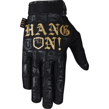 Load image into Gallery viewer, Fist Handwear Strapped Hang On Gloves (X-Small, Black/Gold)
