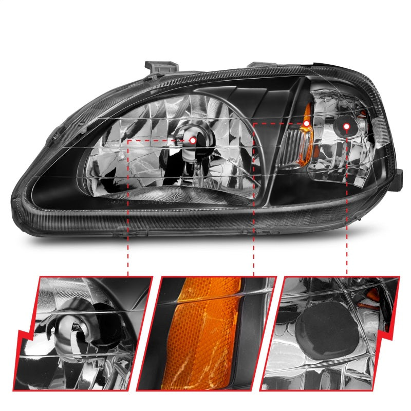 Load image into Gallery viewer, Anzo 121070 ANZ Crystal Headlights
