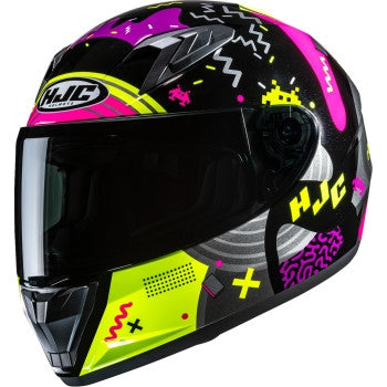 Load image into Gallery viewer, Hjc Y10 Mika Youth Helmet (Small, Hi-Viz Yellow (MC-3H))
