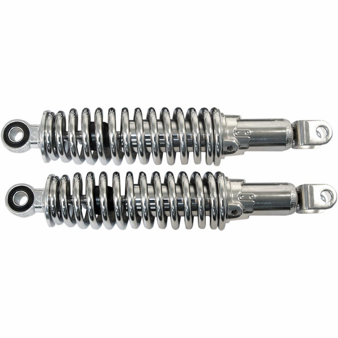 Emgo 17-05693 Custom Eye Lower Mounting Shorty Shocks - w/Shroud - Chrome/Chrome