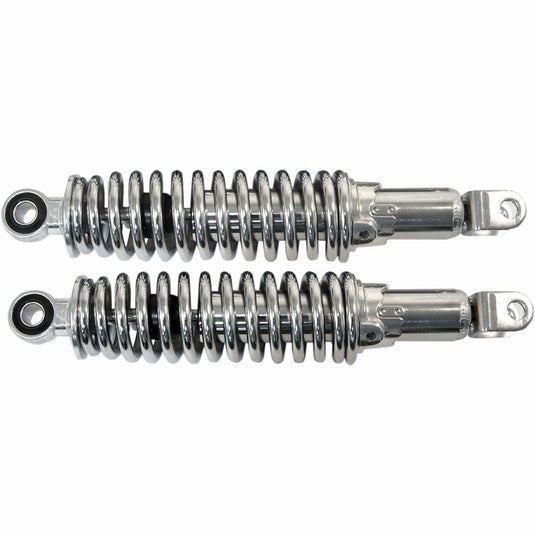 Emgo 17-05693 Custom Eye Lower Mounting Shorty Shocks - w/Shroud - Chrome/Chrome