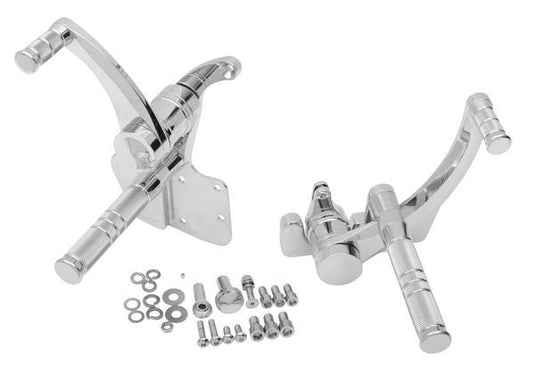 Accutronix FC205-SIC Forward Controls - Diamond, +9in. - Chrome