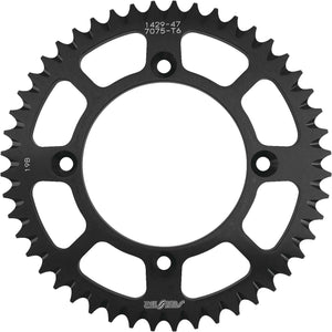 Sunstar 5-142947BK Works Triplestar Aluminum Rear Sprocket - 47T - Black