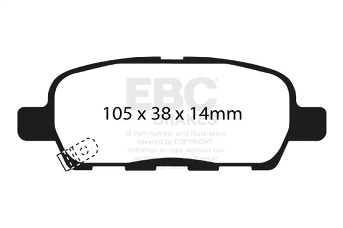 Ebc DP41666R EBC Yellowstuff Brake Pad Sets