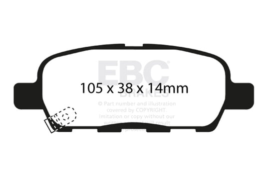 Ebc DP41666R EBC Yellowstuff Brake Pad Sets