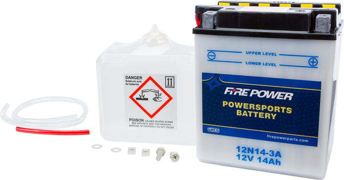 Fire Power 12N14-3A Conventional 12V Standard Battery with Acid Pack