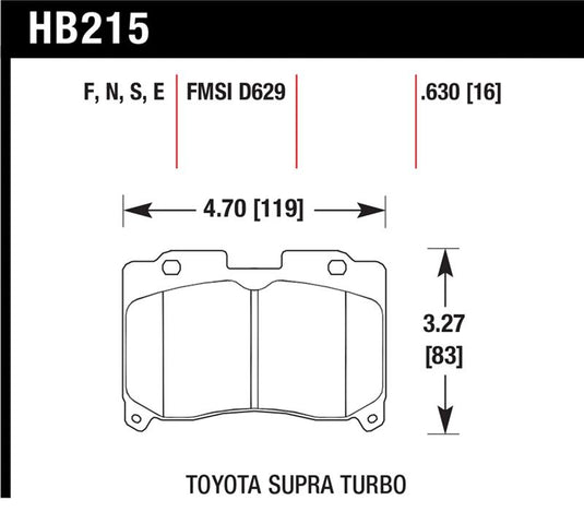 Hawk Performance HB215S.630 HAWK HT-10 Brake Pad Sets
