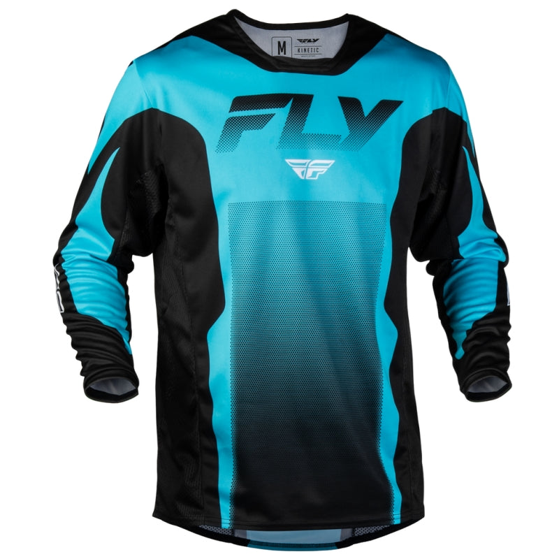 Load image into Gallery viewer, Fly Racing Kinetic Fade Jersey (Large, Black/Blue/White)
