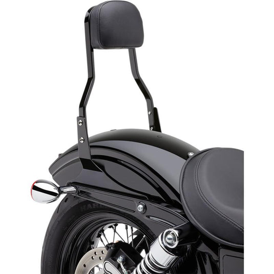 Cobra 602-1202B Short Square Sissy Bar - Black Powder-Coated