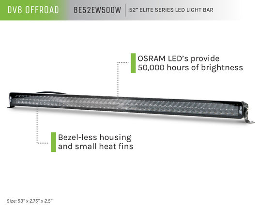 Dv8 Offroad BE52EW500W DVE LED Light Bars & Cubes