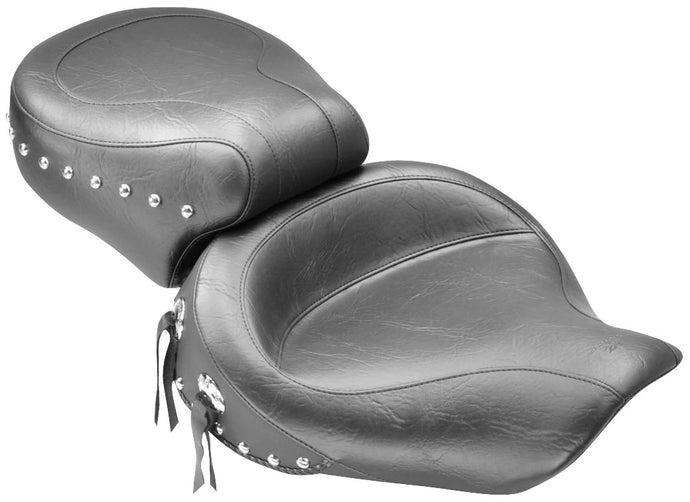 Mustang 75530 Wide Super Touring One-Piece Vintage Seat - Chrome Studs